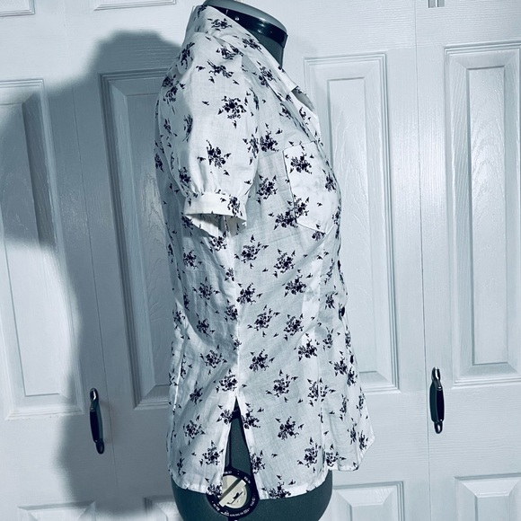 Hand Sewn Button Floral Top - Picture 4 of 8